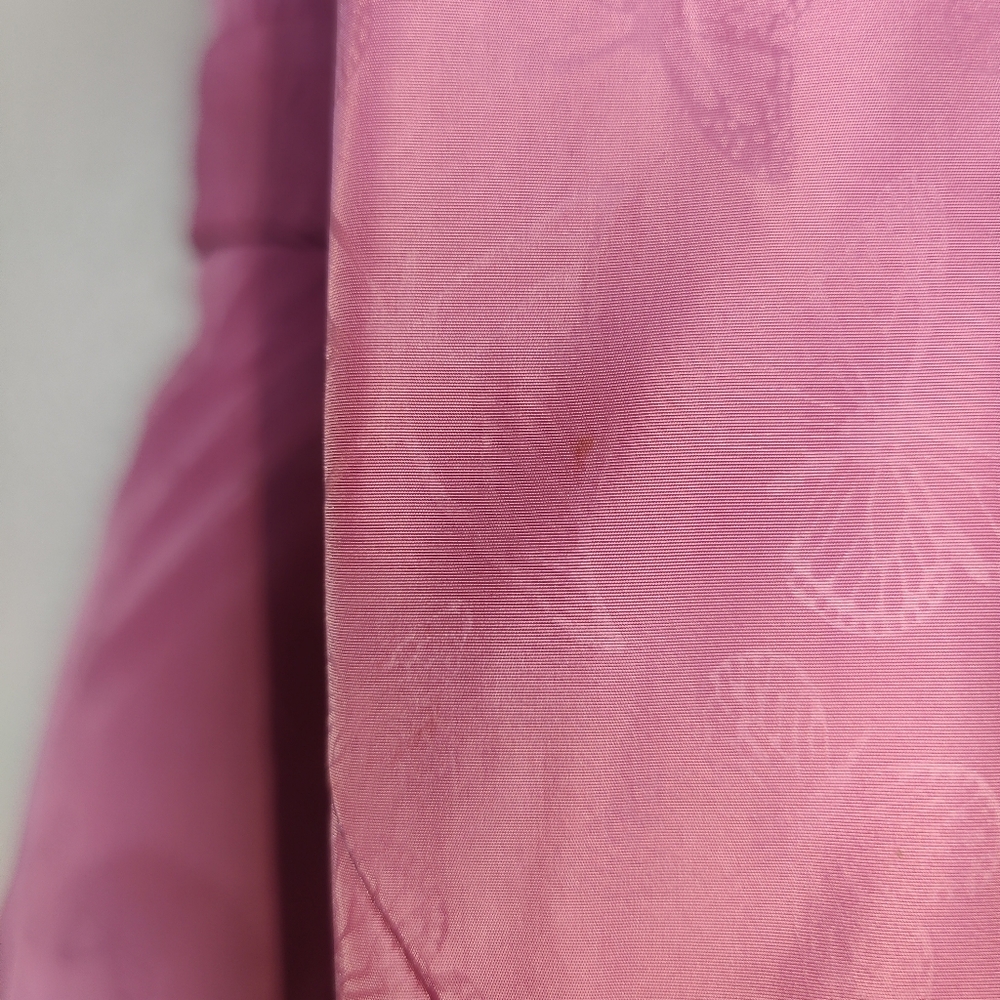 Pink Butterfly Pattern Ruffle Accent Winter Coat - Picture 11 of 16